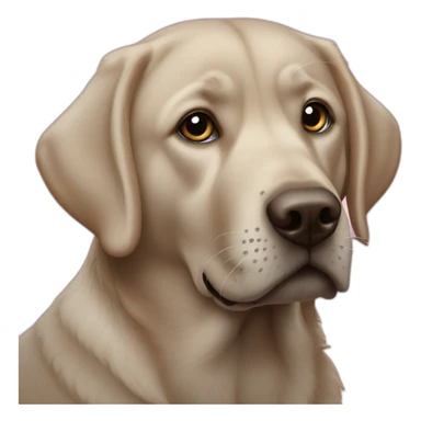 Labrador avec une ligne sur le museau sticker