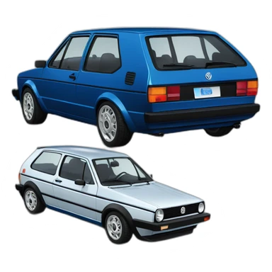 Vw deep blue golf 2 sticker