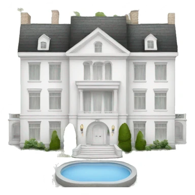 White modern mansion  sticker