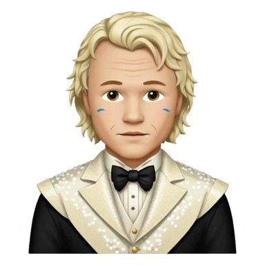Heath Ledger as Ennis Del Mar with ivory sequin outfit sticker