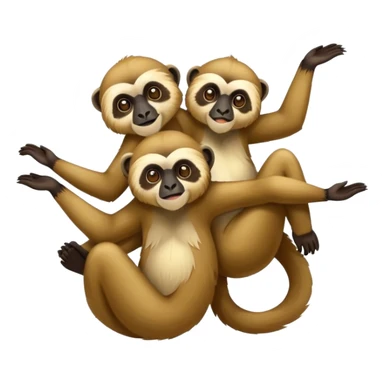 lar gibbon family sticker