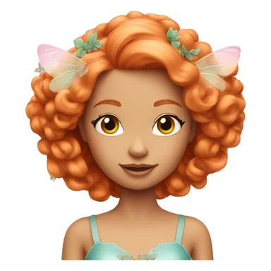 Beautiful ginger Barbie fairy sticker