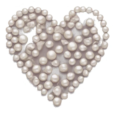 Heart outline of pearls sticker