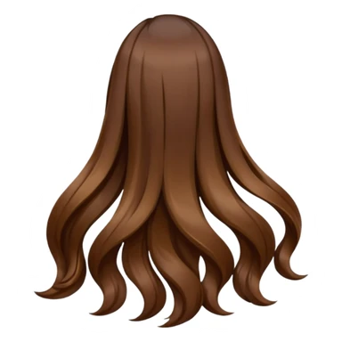 back view of long brown hair sticker