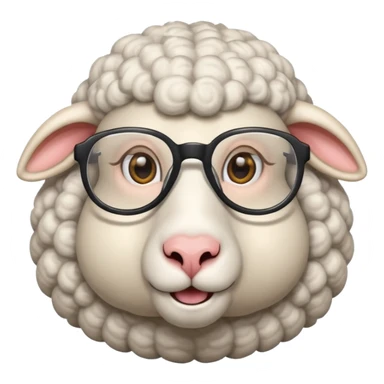 Carnero o cordero con lentes sticker