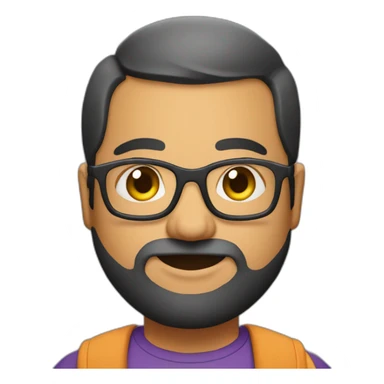 chubby-indian-guy-with-beard-and-glasses-and-buzz-cut sticker