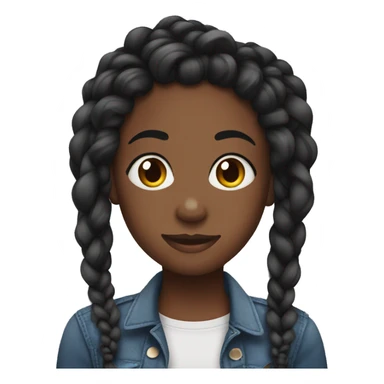stud black girl with two strand twists sticker