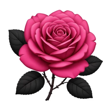 Rosa o flor negra sticker