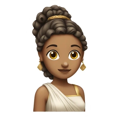girl with ancient greek hairstyle and dress sticker