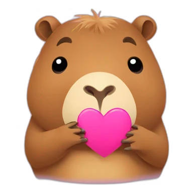 Capybara sending a heart kiss sticker