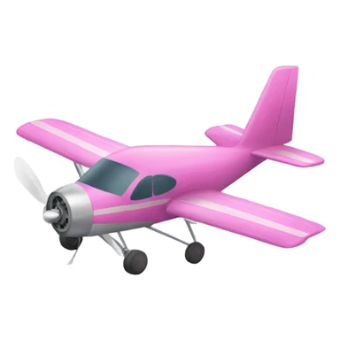 Pink single piston engine airplane sticker