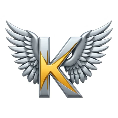 Add letter "K" between two wings sticker