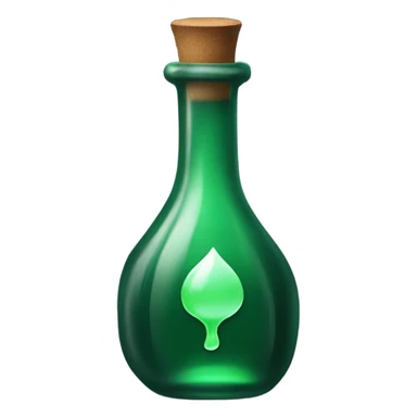 Dark green potion bottle sticker