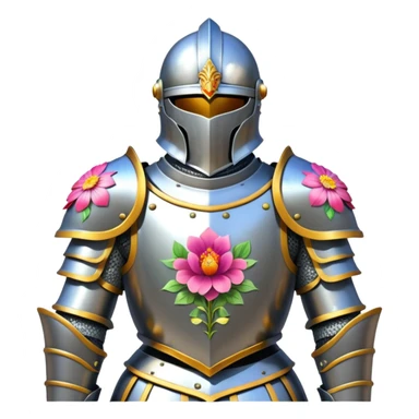 Knight armor  in flowers sticker