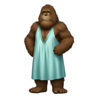 big foot en robe sticker