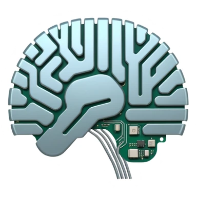 circuit board brain sticker