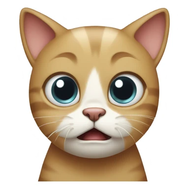 Scared cat crying sticker