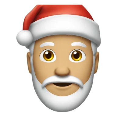 Santa hat white man with gray goatee sticker