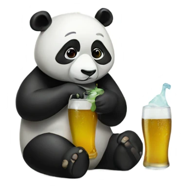 Panda drunk sticker
