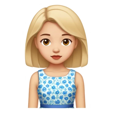 girl wearing cute dress sticker