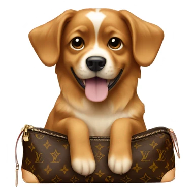 dog in louis vuitton sticker