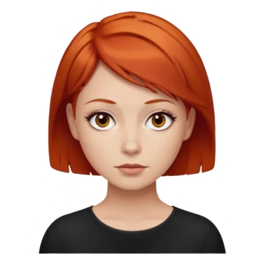 women with very short red hair and dark eyes sticker