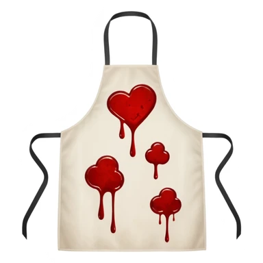Apron with blood stains sticker