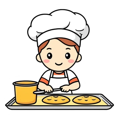 Me in a baking sticker