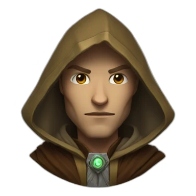 hooded jedi in world of warcraft sticker