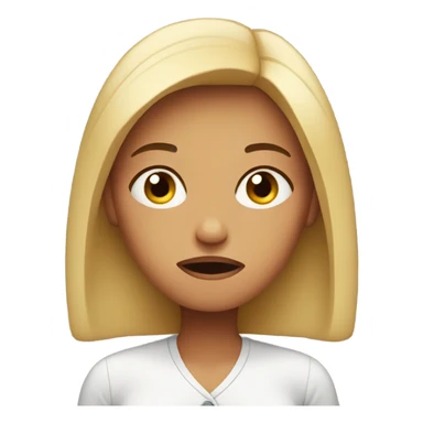 anxious looking woman sticker