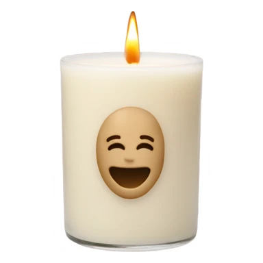 Beige winter vibe candle sticker