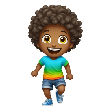 Boy toddler tumbling sticker