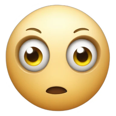 3d sphere with a cartoon confident skin texture with big kind eyes sticker