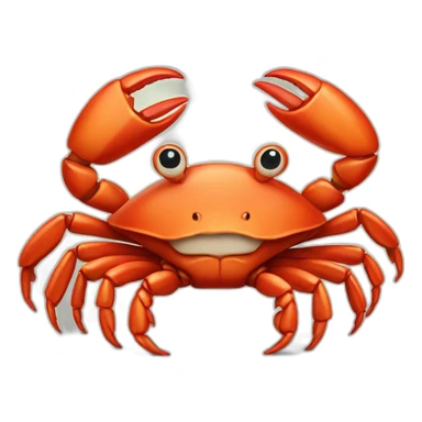 crab wearing a shirt sticker