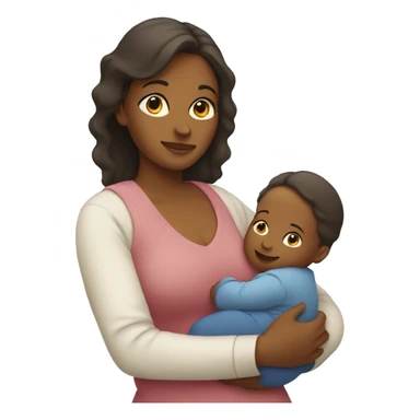 mother with baby in her arms sticker