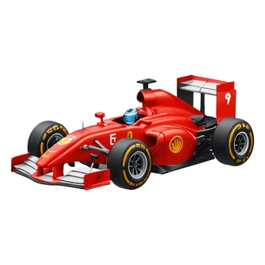 Kırmızı F1 aracı sticker