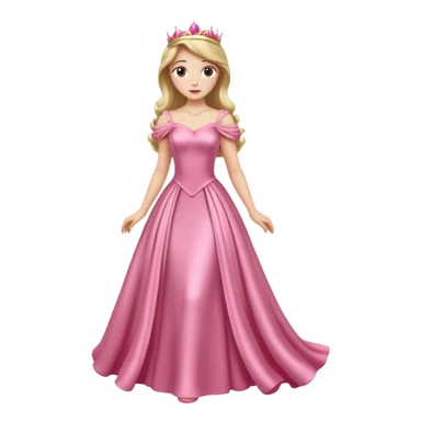 Full-length princess in a pink dress sticker
