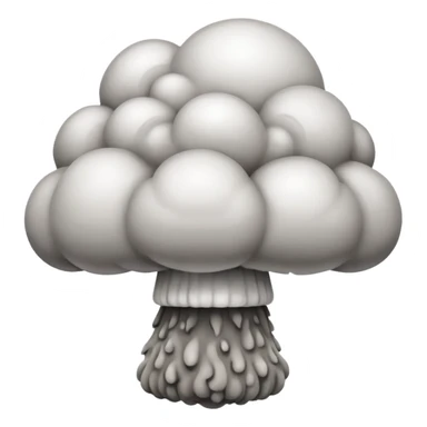 An emoji that depicts the cloud of a nuclear explosion sticker