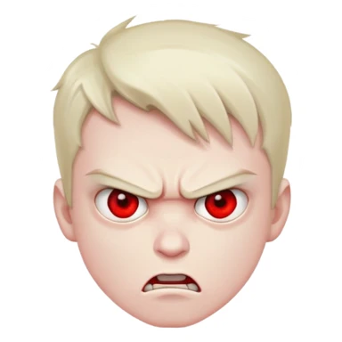 Boy with red eyes is angry sticker