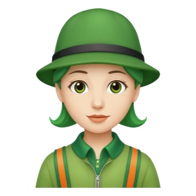 Character with Green Hats sticker