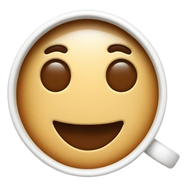 top down view of coffe smiling emoji inside brew sticker