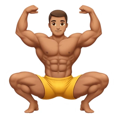 bodybuilder warm-up sticker