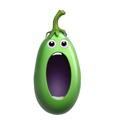 Eggplant with green air coming from around it stinking sticker