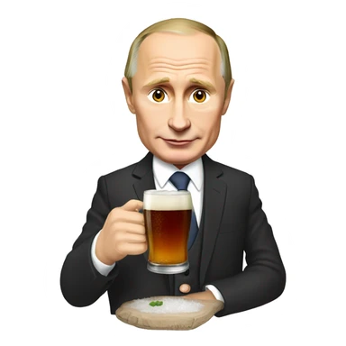 Vladimir Putin drinks kvass sticker