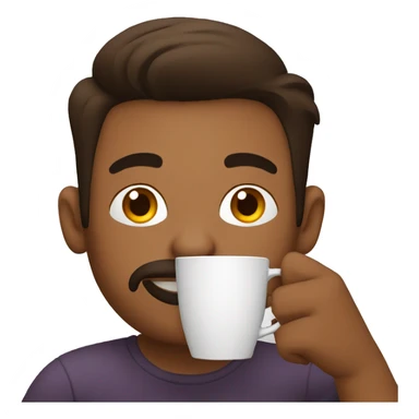 tattooed men drinking a cup of coffee sticker