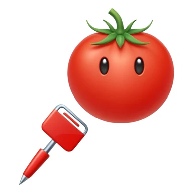 tomato shaped mouse cursor with a pointer sticker