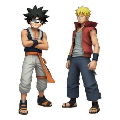 naruto vs luffy sticker