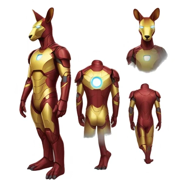 kangaroo iron-man suit sticker