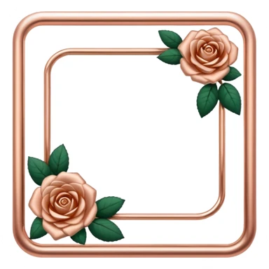  square rose gold frame sticker