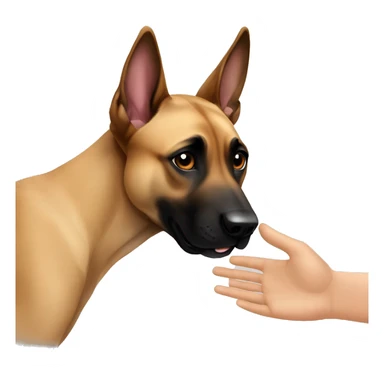 malinois say hello with hand sticker